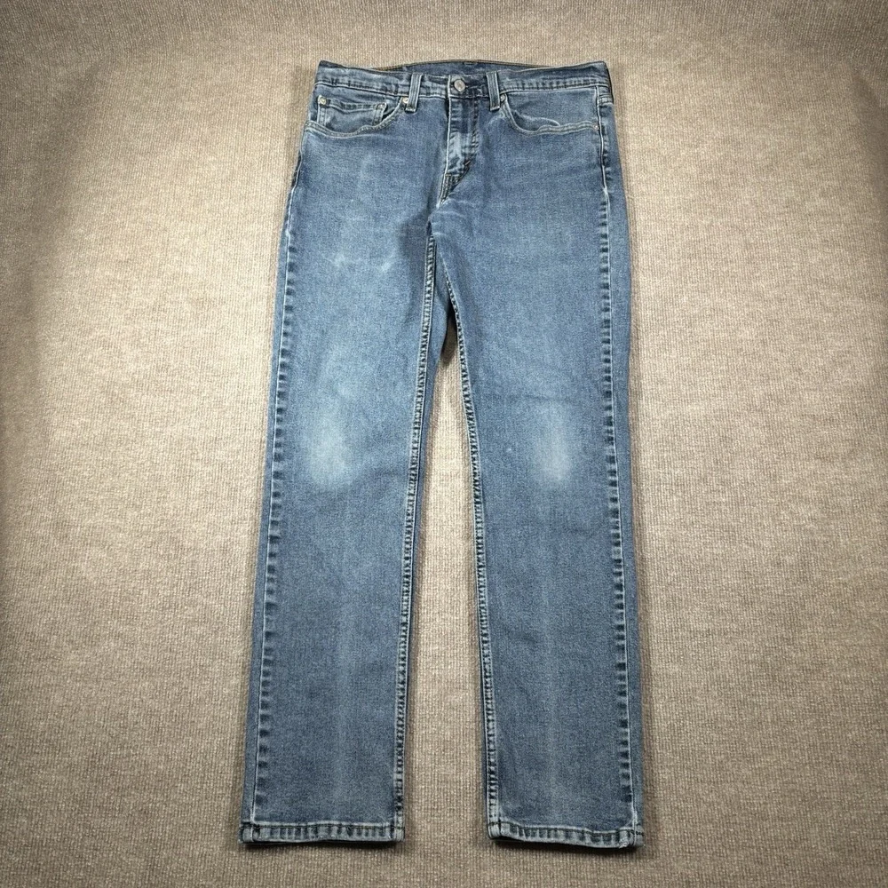 Levis 511 Jeans Mens 32x30 (Tag 34x32) Slim Fit Straight‎ Leg Medium Blue Denim